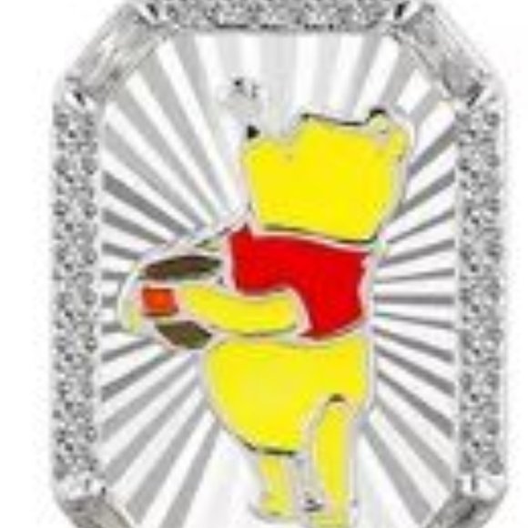DISNEY Cubic Zirconia Enamel Winnie The Pooh Pendant Necklace - Picture 4 of 5
